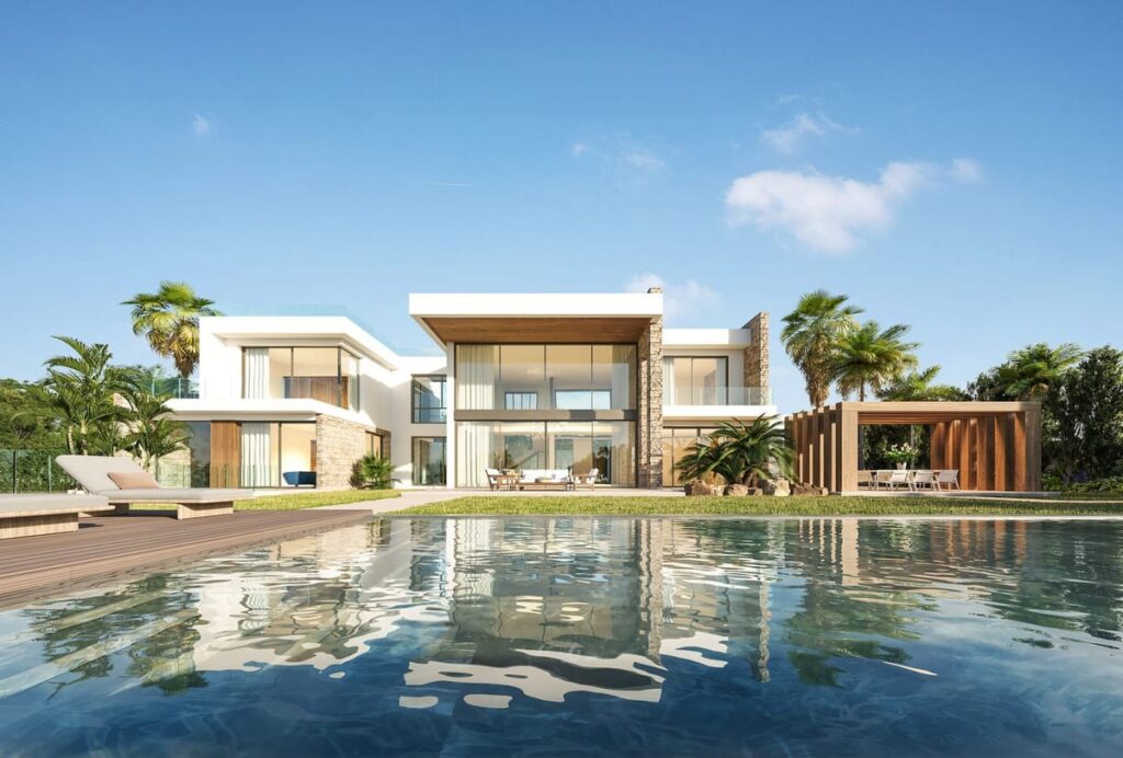 Kavel Hacienda Las Chapas — volledig vergund hedendaags villa‑project met zeezicht in Hacienda Las Chapas - hoofdfoto