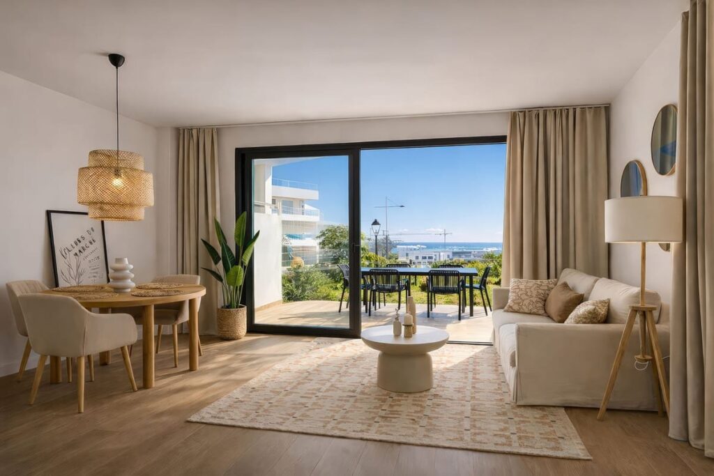 Begane grond appartement met panoramisch zeezicht in Estepona in Estepona - hoofdfoto