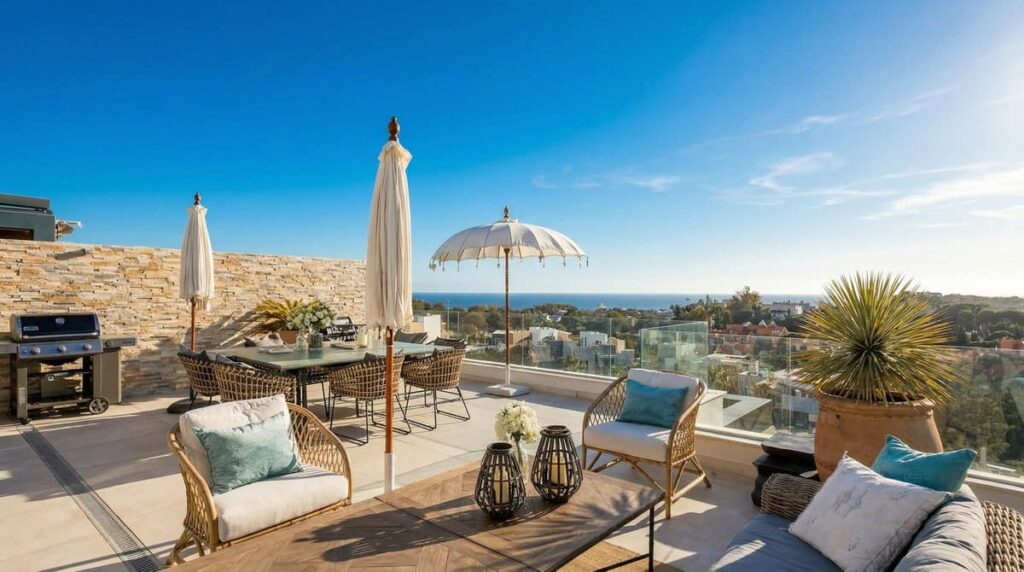 Penthouse met privé dakterras en zwembad in Cabopino in Cabopino - hoofdfoto
